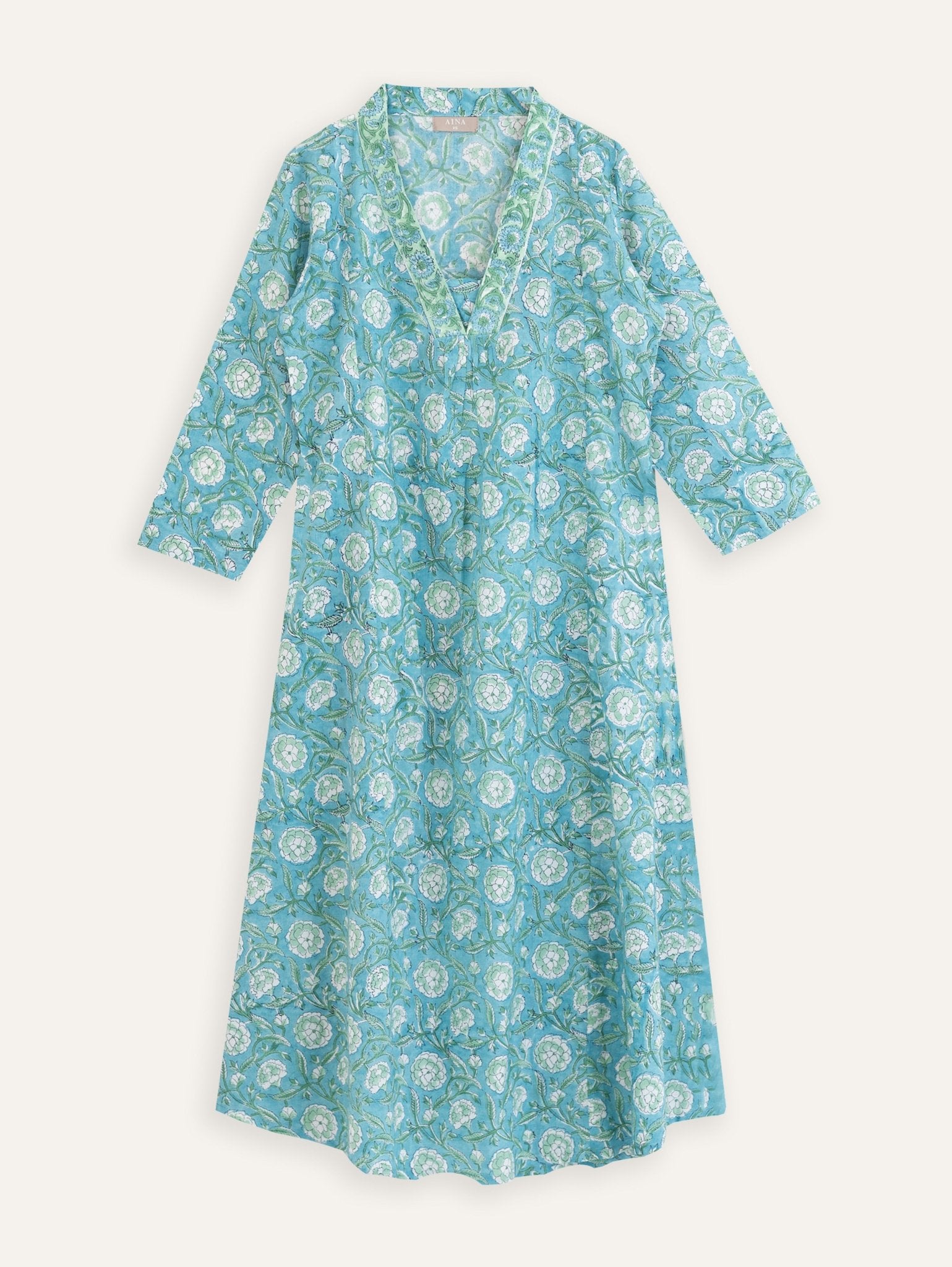 Ami Cotton Block Printed A - Line Kurta - AINA