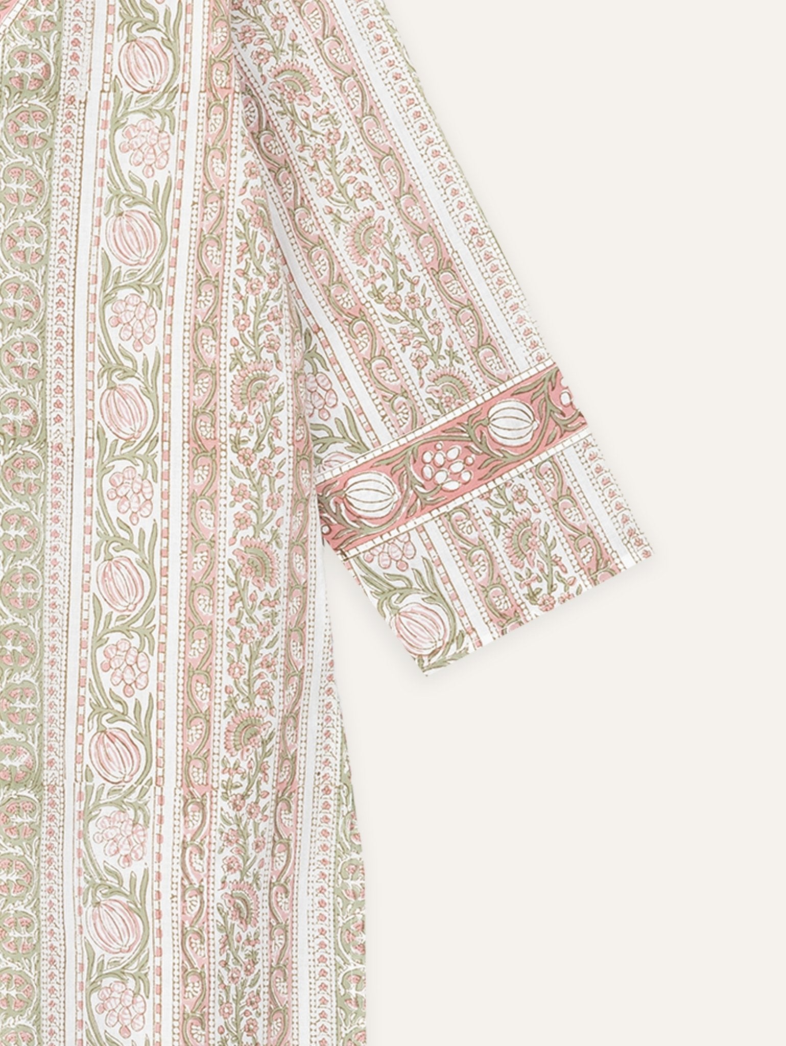 Manasi Cotton Block Printed Straight Kurta - AINA