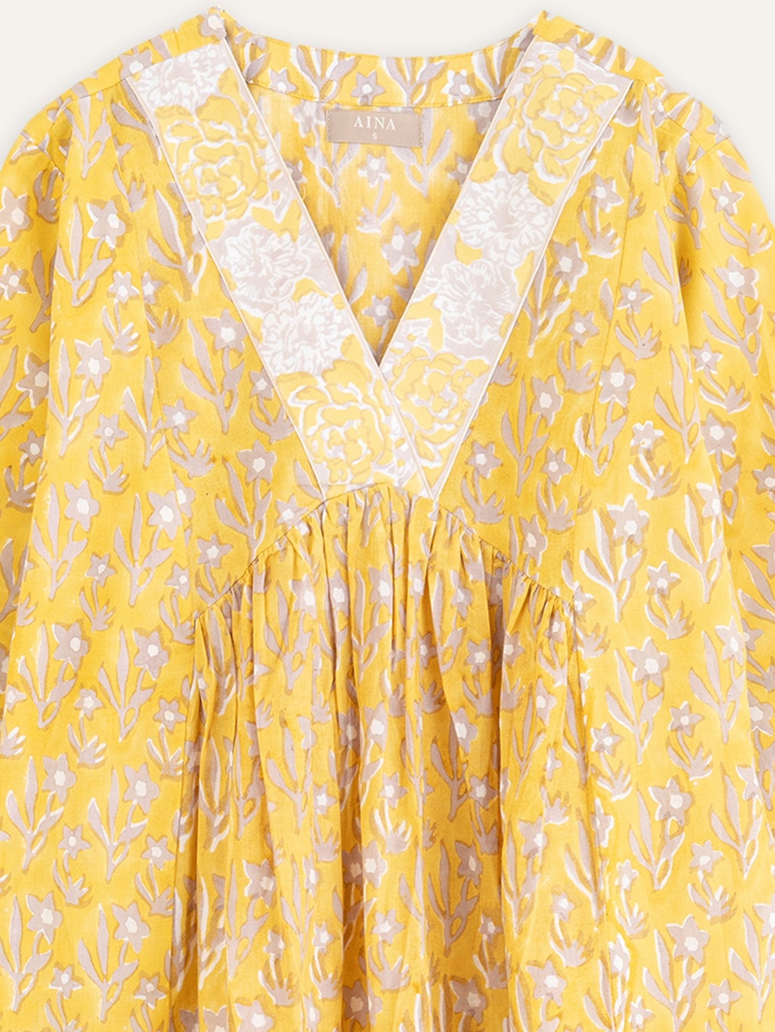 Prapti Cotton Block Printed A - Line Kurta - AINA