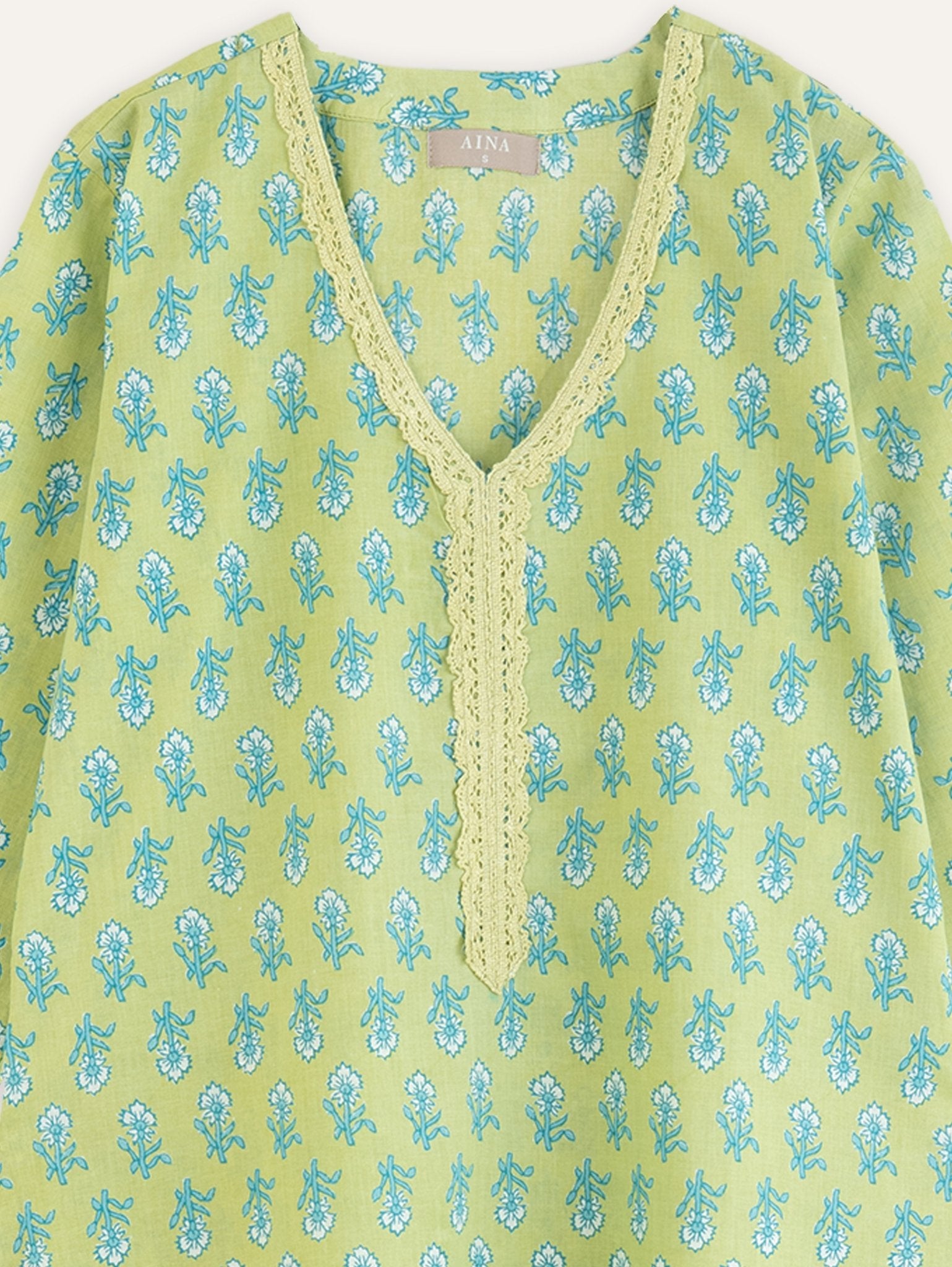 Rumi Cotton Printed A - Line Kurta - AINA