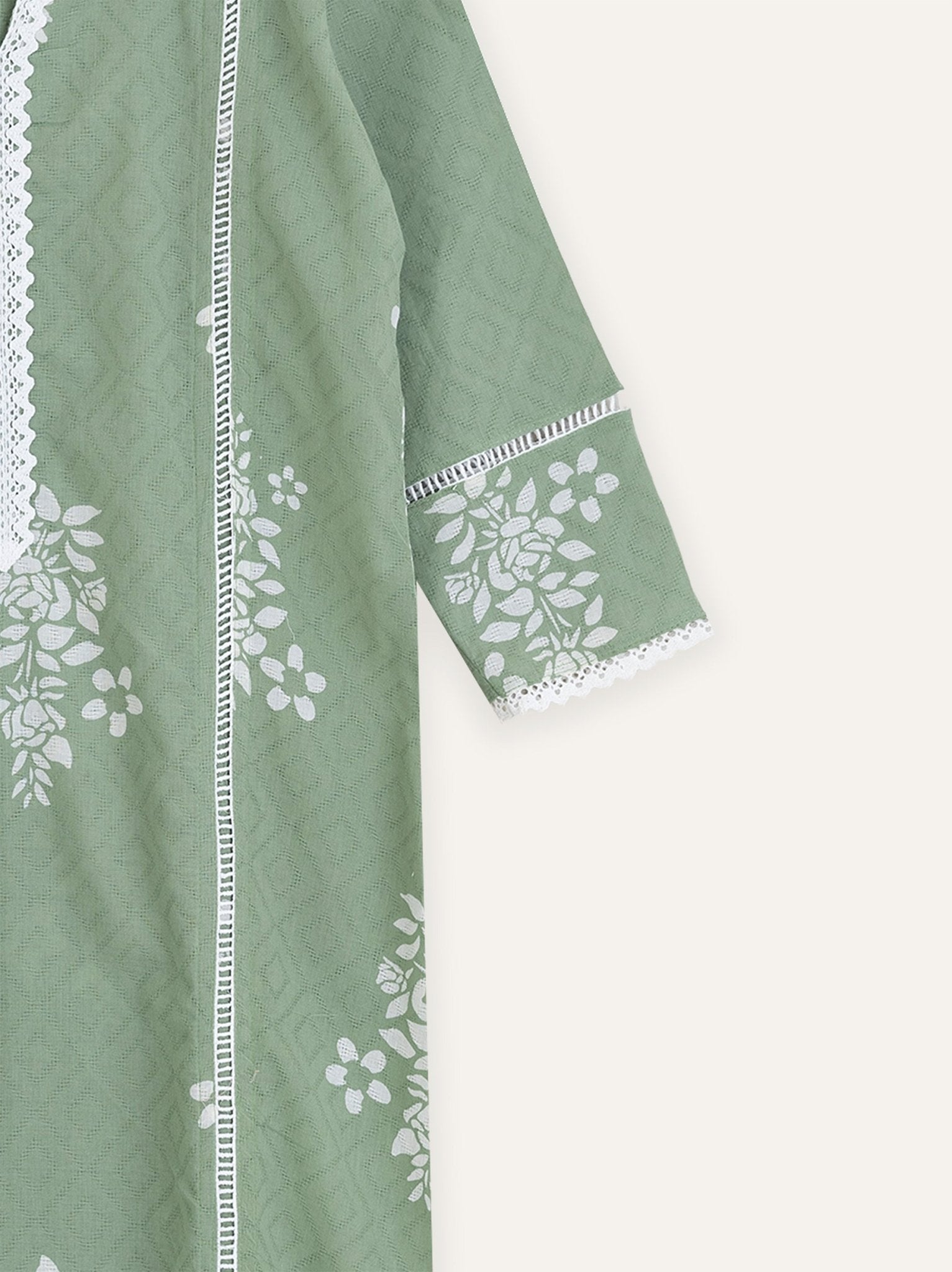 Sadhika Cotton Printed Straight Kurta - AINA