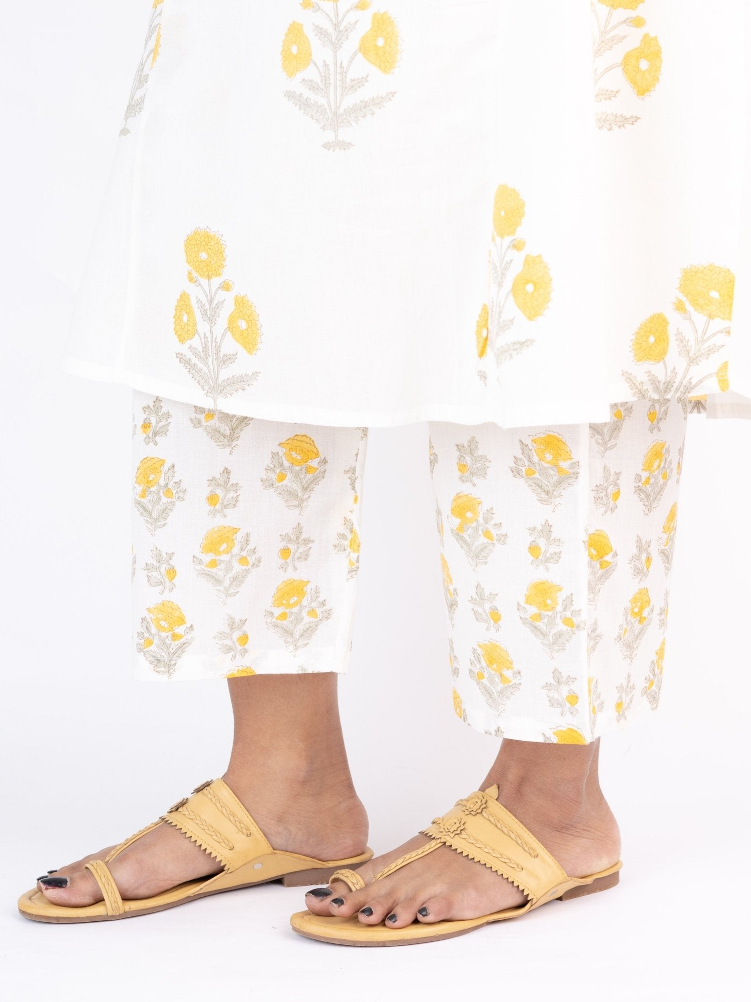 Seher Cotton Block Printed Palazzo - AINA