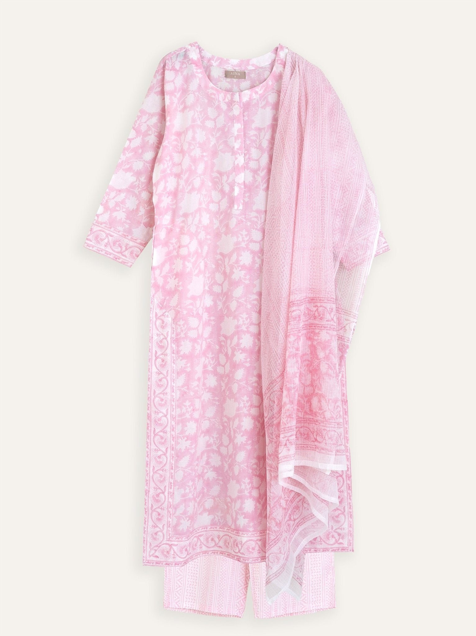 Shailen Cotton Block Printed Palazzo - AINA